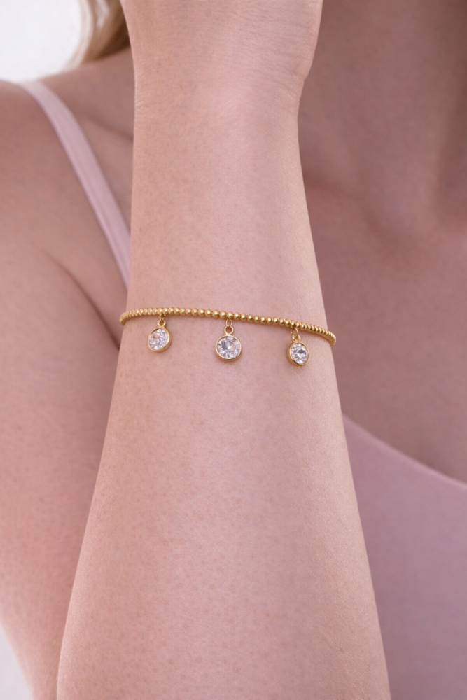 Bracelete Ponto de Luz Zircônia 