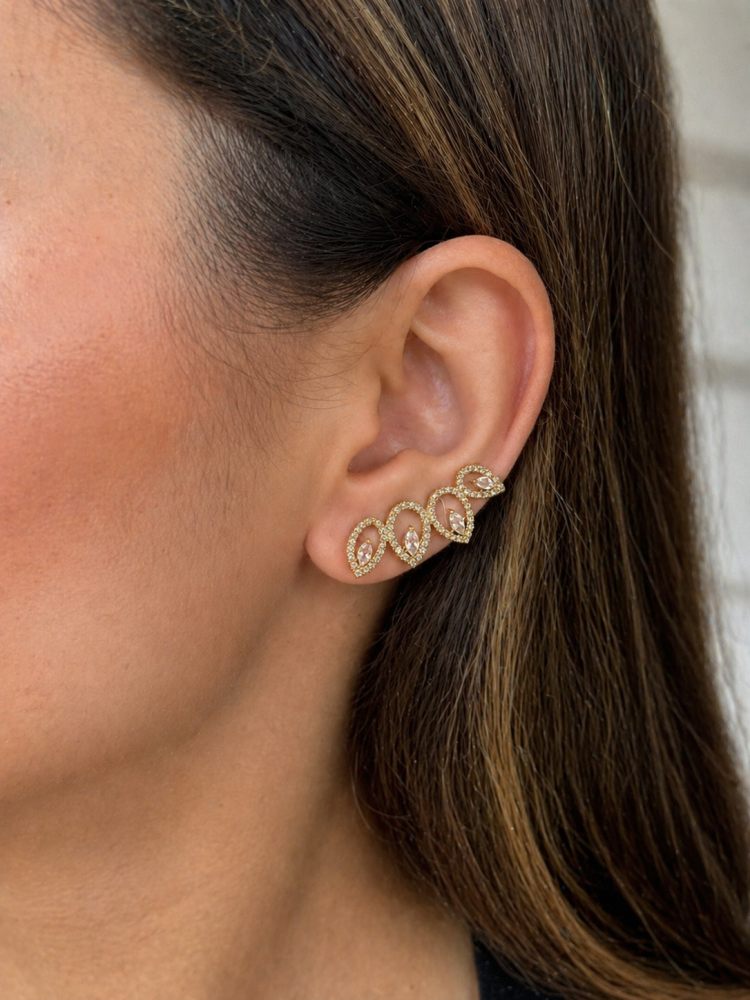Brinco Ear Cuff Gotas 